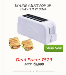 Skyline 4 Slice Pop up Toaster VI-9024