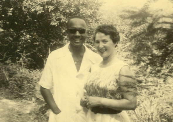 Amílcar e Maria Helena recentemente chegados a Bissau