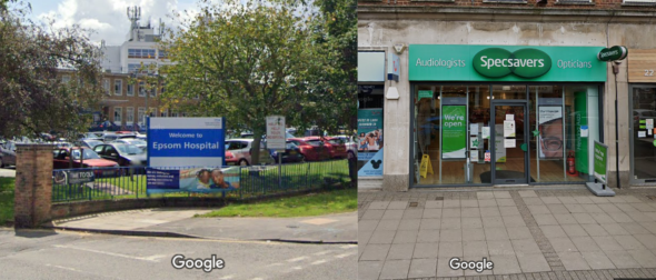 Should go to Specsavers not Epsom Hospital?