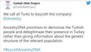 Turks irked, call for boycott of Ancestry.com for noting that many Turks are ethnically Greek
