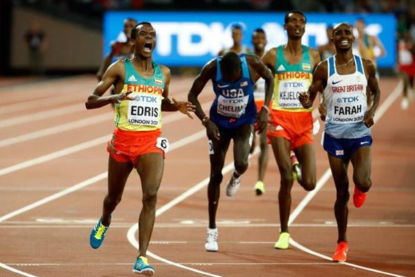 Muktar Edris wins the 5000m at the IAAF World Championships London 2017 (Getty Images)
