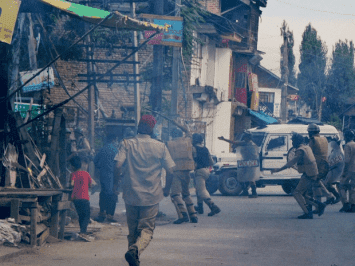 File Photo: Picture showing Jammu police dispersing a protest