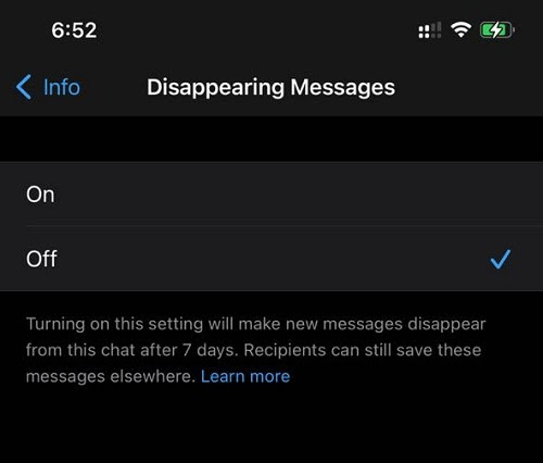 disparition des messages sur whatsapp 7
