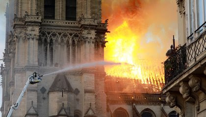 Fire Ravages Historic Notre-Dame Cathedral image