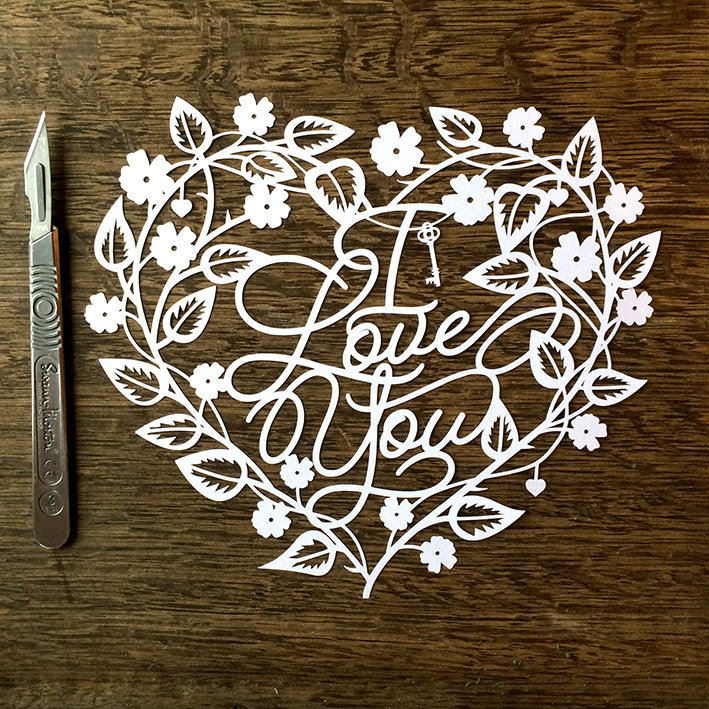 SAS Creative Love Heart Papercut Templates