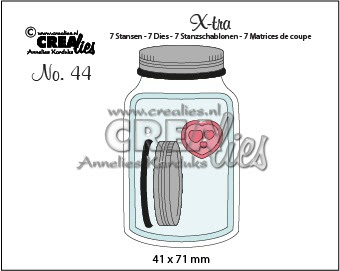X-tra stansen no. 44, Glazen pot met deksel, middel