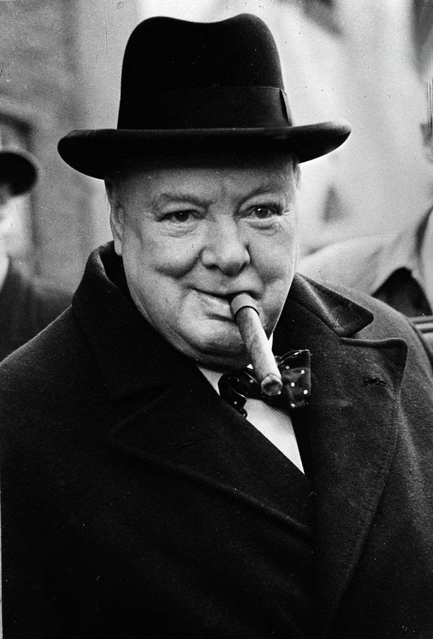 Winston Churchill pictured with his trademark cigar Winston Churchill pictured with his trademark cigar