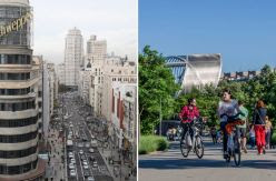 DATOS | La acera par de Gran Vía, punto caliente para peatones y Madrid Río, para ciclistas