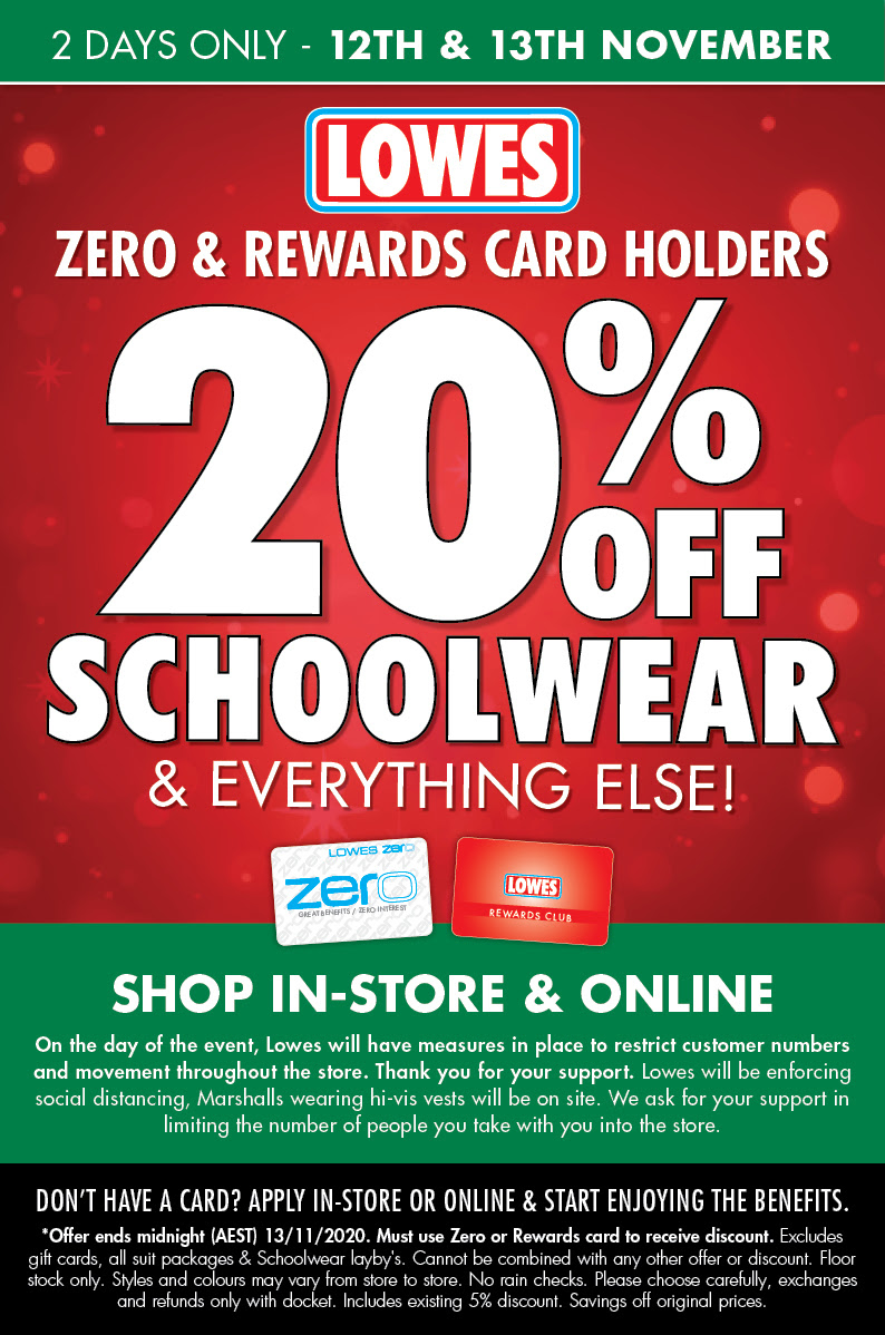 20% Off Schoolwear / Shop online & instore