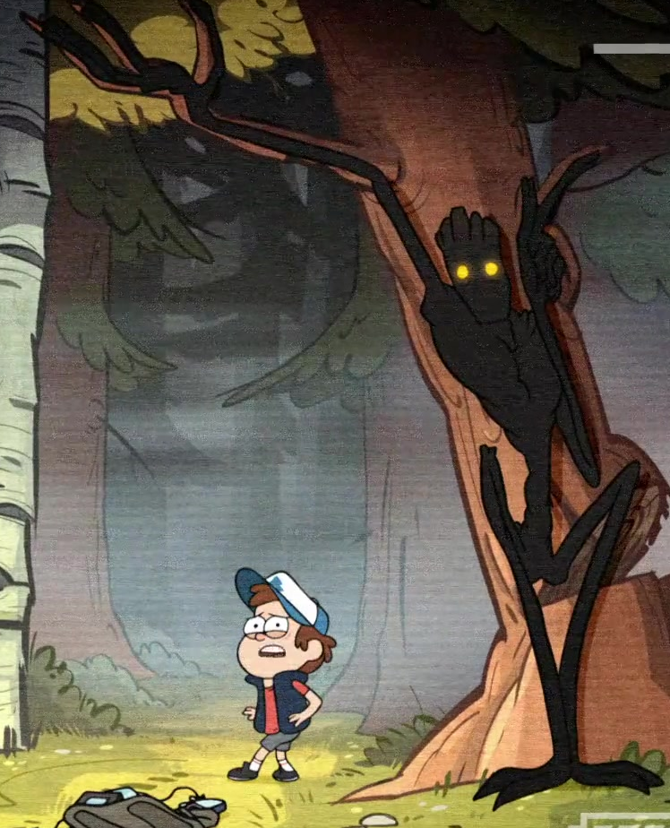 Image result for hidebehind monster who hides behind trees legend