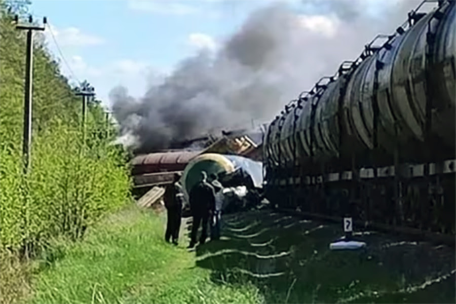 Thêm vụ nổ làm trật bánh tàu hàng ở vùng biên giới Nga giáp Ukraine