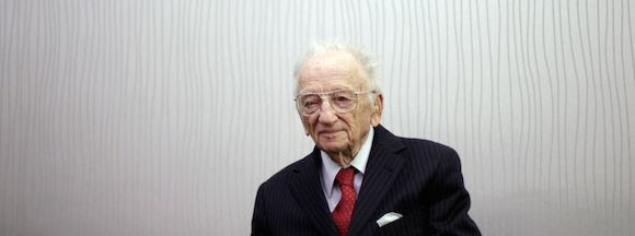 Benjamin Ferencz, durante la entrevista. Foto: Alvaro García/ El País