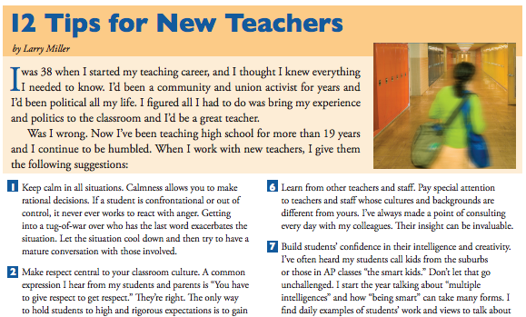 12 Tips for New Teachers