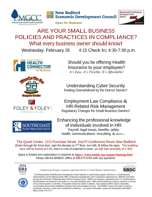 Workshop: Are Your Small business Policies and Practices in Compliance?