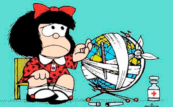 Mafalda y su padre Quino preocupados hace mucho por el planeta