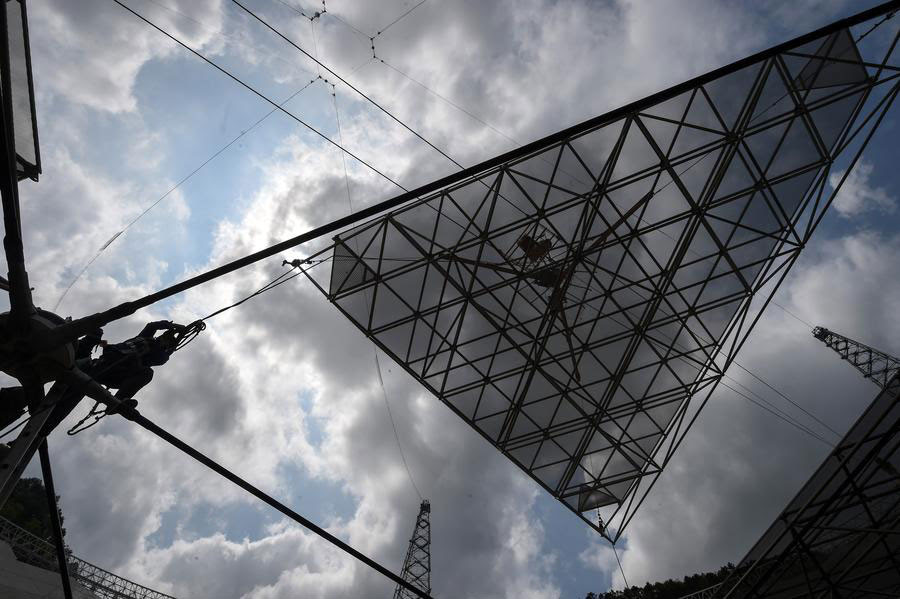 Installation of largest single-aperture spherical telescope to finish