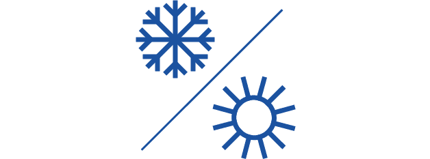 Intervallo di temperatura di funzionamento: da -25 a +50 °C