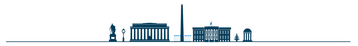 graphic depicting GW and DC landmarks