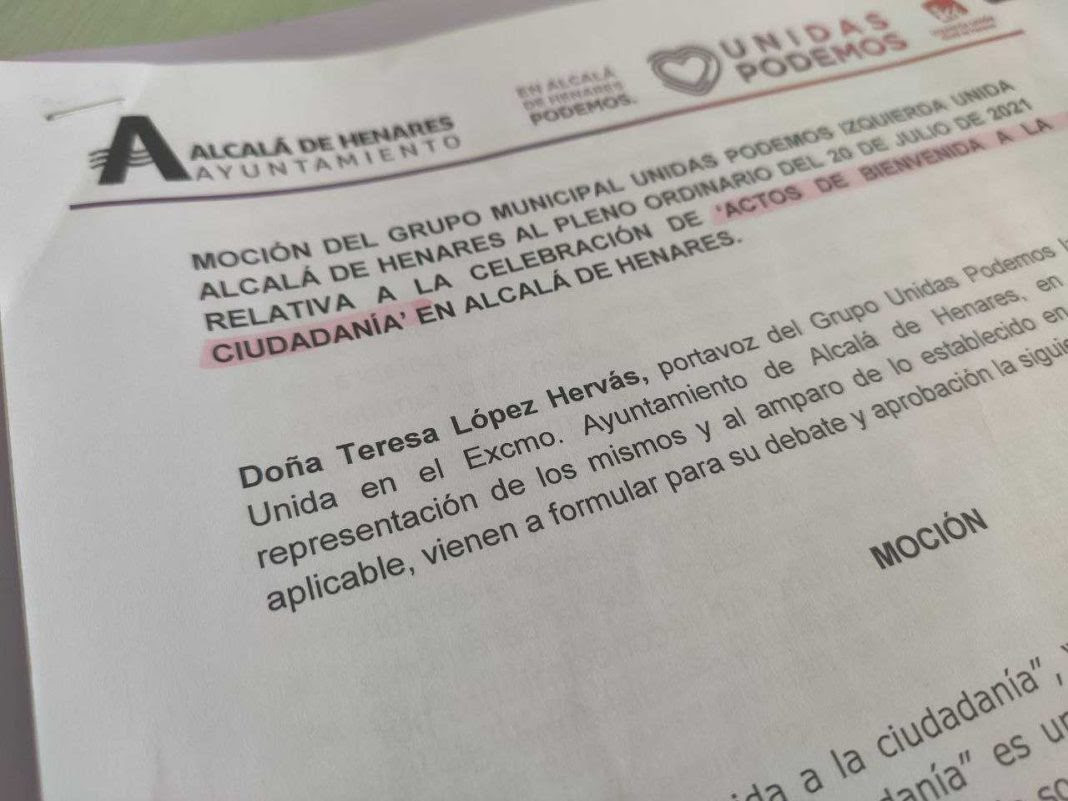 Unidas Podemos logra aprobar en el Pleno que Alcalá de Henares celebre la alternativa laica a los bautismos tradicionales