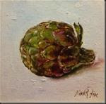 “Artichoke” Oil on canvas board 6” x 6” - Posted on Monday, February 2, 2015 by Nina R. Aide