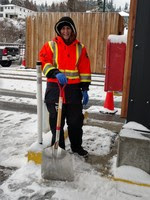Snow Mukilteo shovel terminal worker 