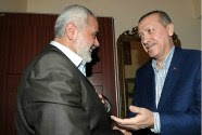 Turkish Prime Minister Erdogan with de facto Gaza Prime Minister and Hamas leader Ismail Haniyeh.