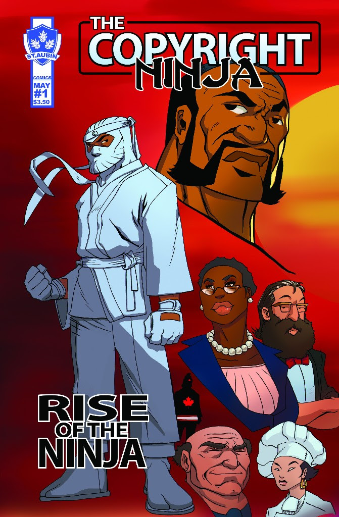 Cover art for "The Copyright Ninja" comic book