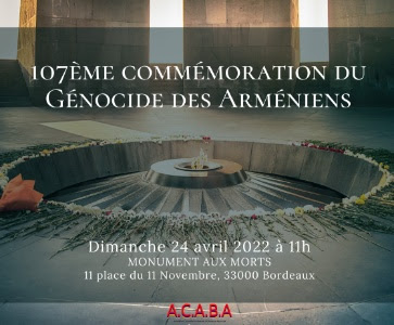 107ème commémoration du Génocide des Arméniens