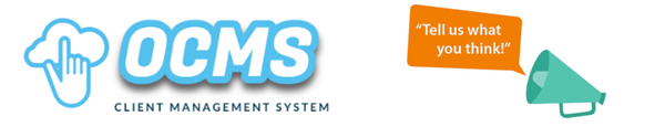 OCMS Logo and feedback graphic