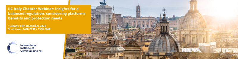 IIC Italy Chapter-AGCOM Webinar, 14 December 2021 – I video della conferenza