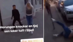 Sweden: ‘Ali’ strikes random woman on the head, knocks her to the ground, his friend laughs and videos incident