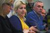 Valeria Ripoll y Eduardo Vignolo, en conferencia de prensa de ADEOM.