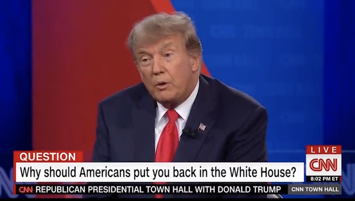 Donald Trump at the CNN town hall