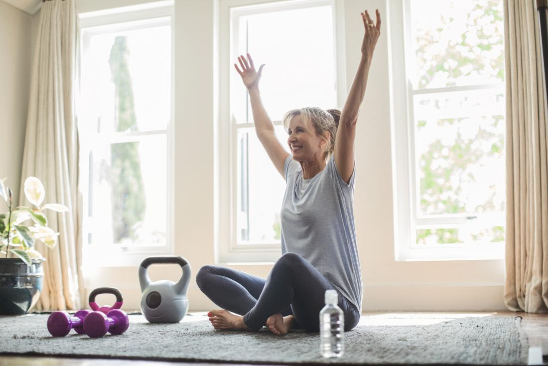 woman doing yoga