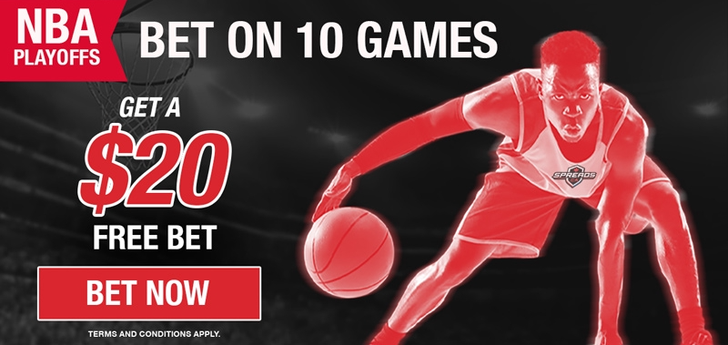 Get $20 when you bet on the NBA Playoffs!