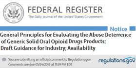 Draft Guidance for Opioids