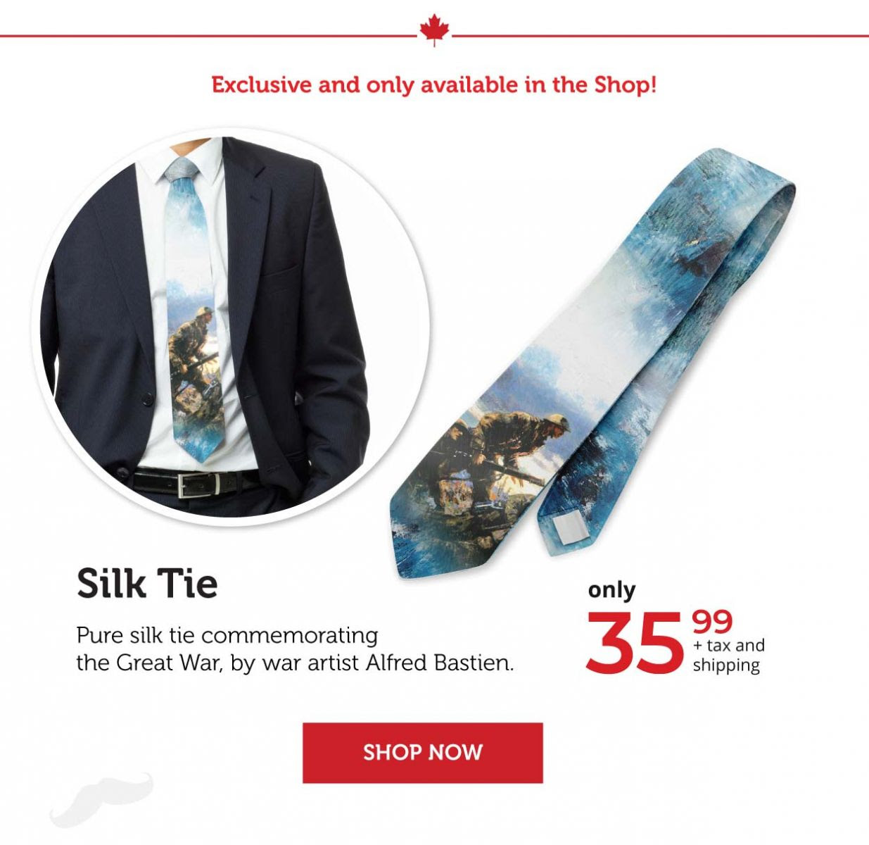 Silk Tie - Commemorating Canada and the Great War
