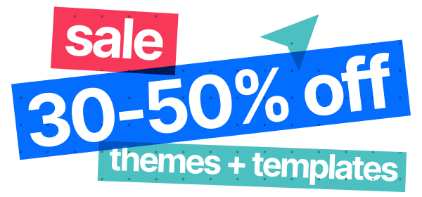30-50% off WordPress themes and web templates