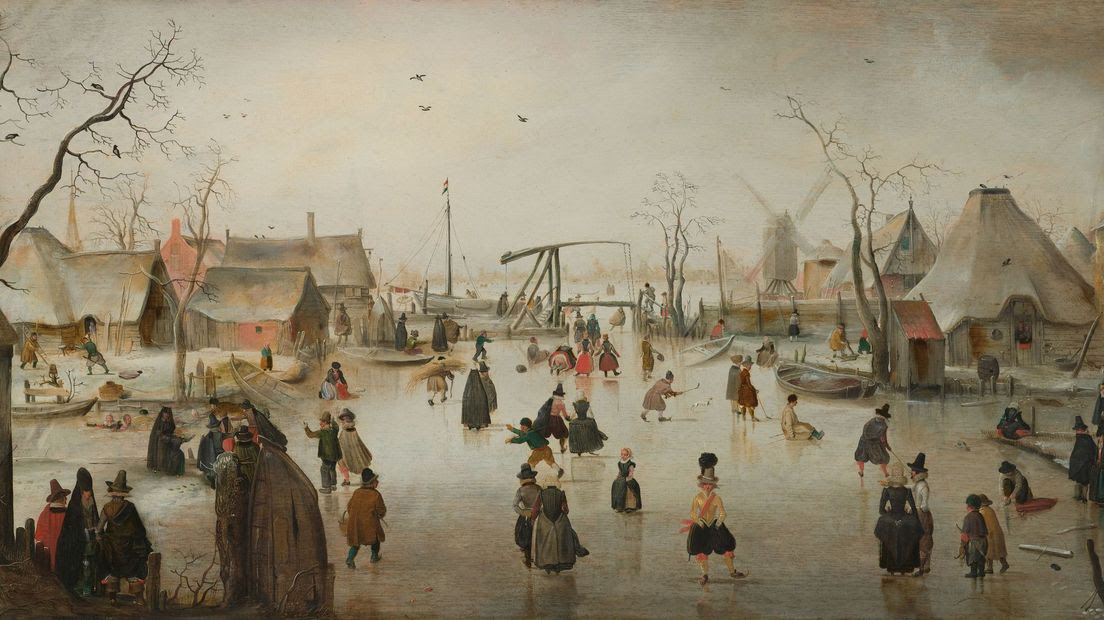 schaatsen schilderij