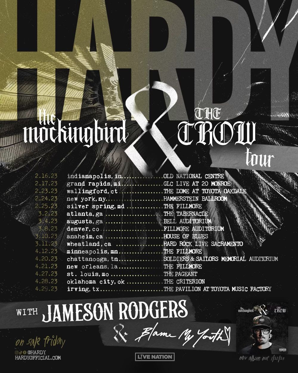 hardy tour setlist