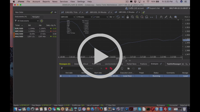 Visual jforex youtube