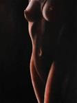 Emerging - Nude Oil Painting by k Madison Moore - Posted on Sunday, December 14, 2014 by K. Madison Moore