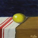 Kitchen Painting - Lemon 009a 6x6 oil on wood panel - Dave TheDailyPainter - Posted on Thursday, February 19, 2015 by Dave Casey