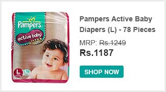 Pampers Active Baby Diapers (L) - 78 Pieces