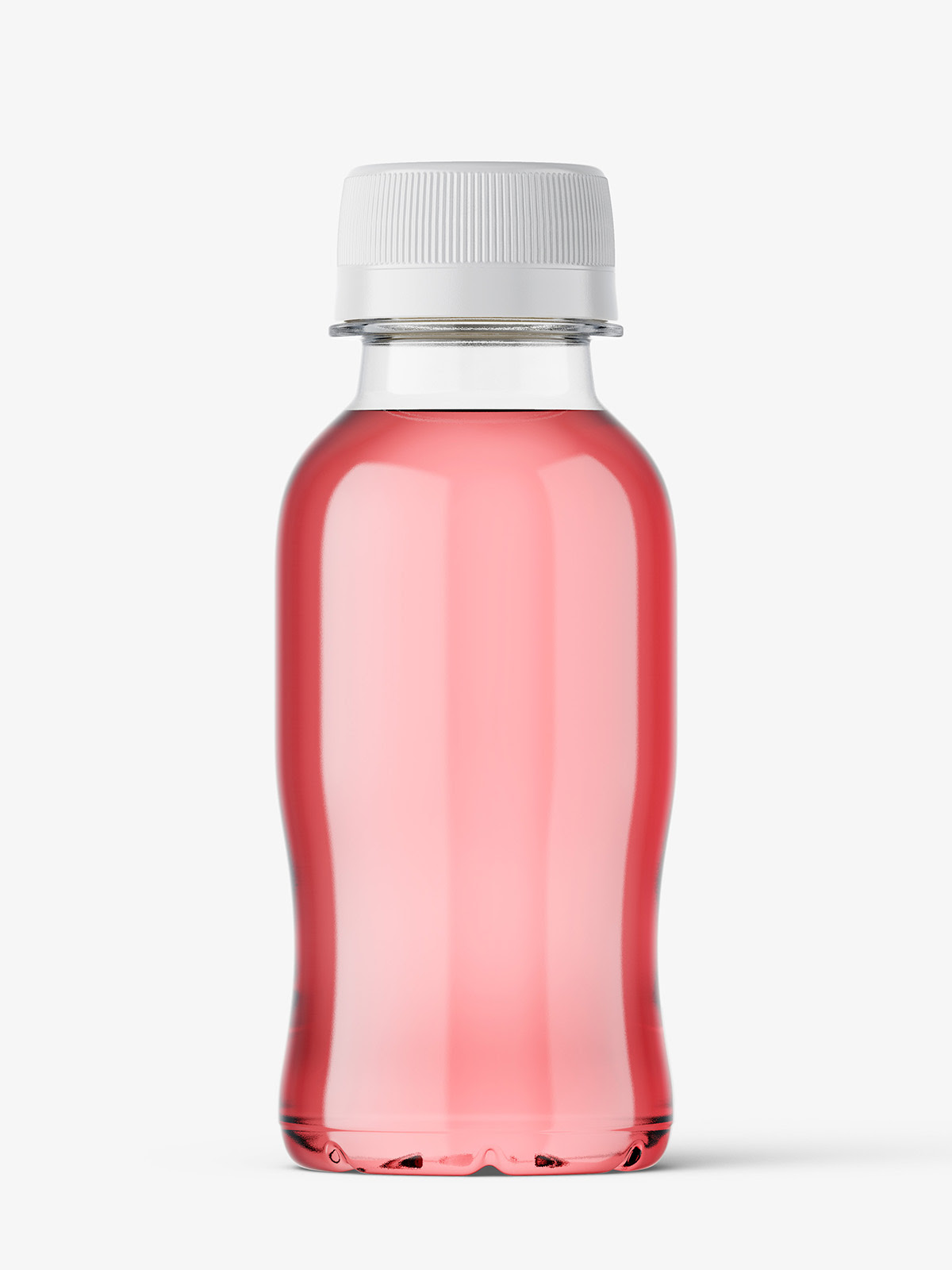Small clear juice bottle mockup Smarty Mockups