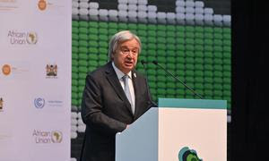 El Secretario General, António Guterres, se dirige a los líderes de la Cumbre del Clima de África en Nairobi, Kenia.