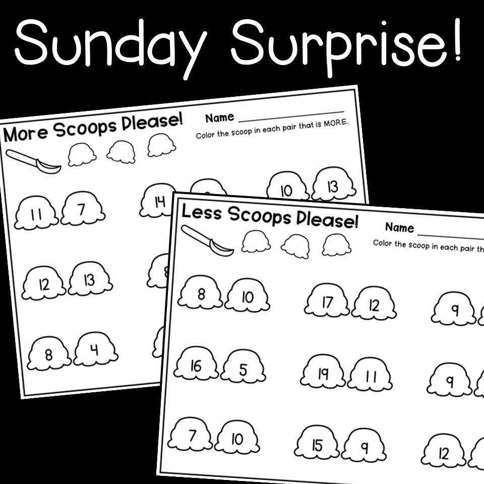 Sunday Surprise - More or Less Scoops