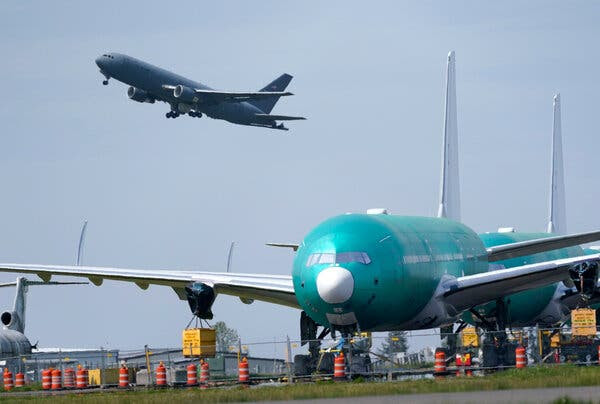 A United States Air Force KC-46 jet in flight this year. KC-46 refueling tankers could prove critical to Israel in efforts to strike Iran’s nuclear facilities.