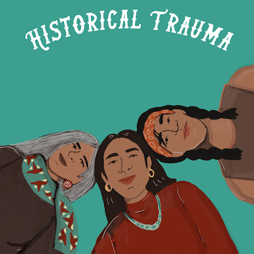GIF of the words "historical trauma does not define us"