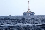 View of a gas drill in the Mediterranean Sea. (illustrative only)